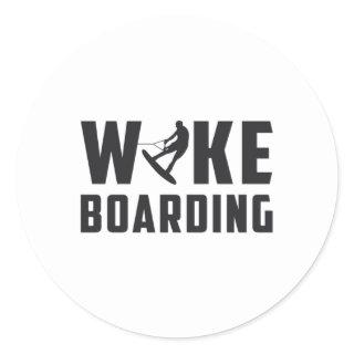 Wakeboard Wakeboarder Wakeboarding Lovers Gift Classic Round Sticker
