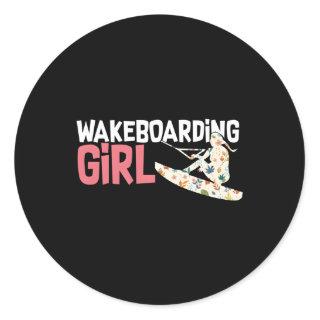 Wakeboarding Wakeboard Water Sports Wakeboarder Classic Round Sticker