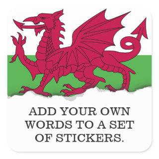 Wales Flag Square Sticker