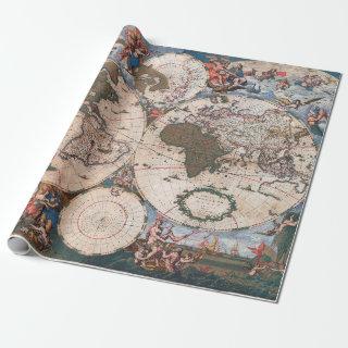 Wall Map of the World By Cornelis Danckerts