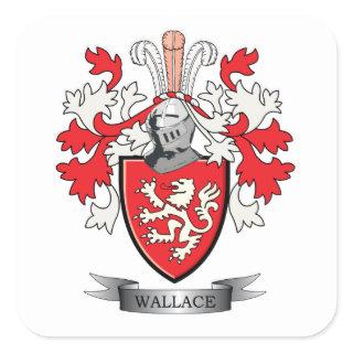 Wallace Family Crest Coat of Arms Square Sticker
