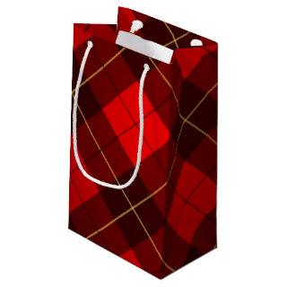 Wallace tartan background small gift bag