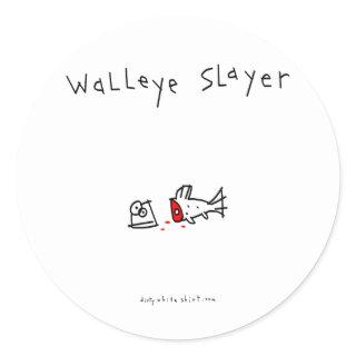 Walleye Slayer Classic Round Sticker