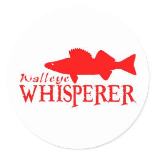 WALLEYE WHISPERER CLASSIC ROUND STICKER