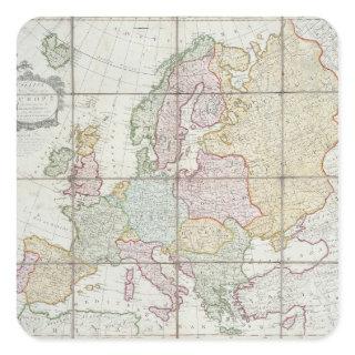 Wallis' New Map of Europe Square Sticker