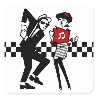 Walt Jabsco & Betty Beat II Square Sticker