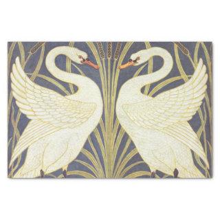 Walter Crane Swan, Rush And Iris Art Nouveau Tissue Paper