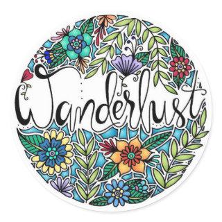 Wanderlust Classic Round Sticker