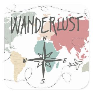 Wanderlust Square Sticker