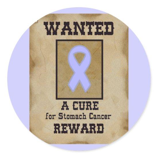 Wanted: A Cure for Stomach Cancer Classic Round Sticker
