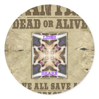 Wanted Peace, Love and Inspiration: Spread Harmony Classic Round Sticker