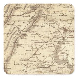 War Telegram Marking Map Square Sticker