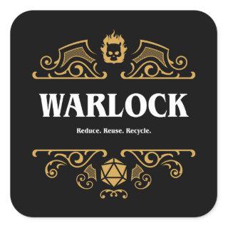 Warlock Class Tabletop RPG Gaming Square Sticker