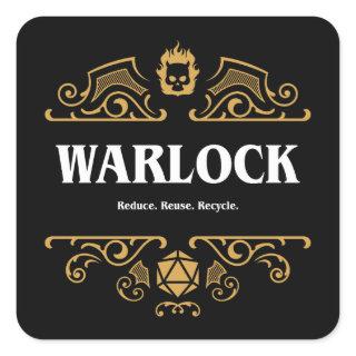 Warlock Class Tabletop RPG Gaming Square Sticker