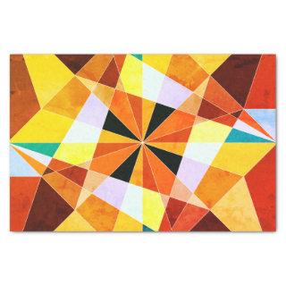 Warm Colors Cool Angular Geometric Shapes Tissue Paper