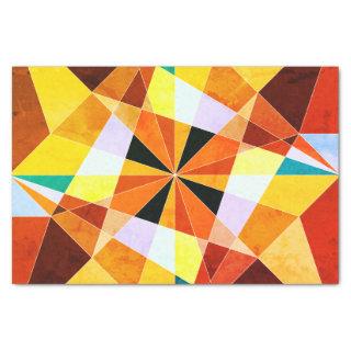 Warm Colors Cool Angular Geometric Shapes Tissue Paper