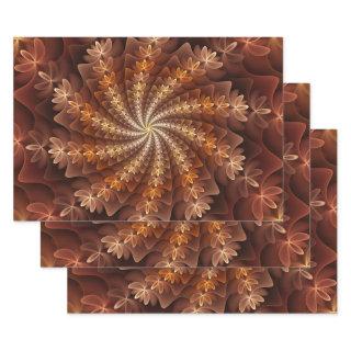 Warm Colors, Trippy Modern Fractal Art Pattern  Sheets