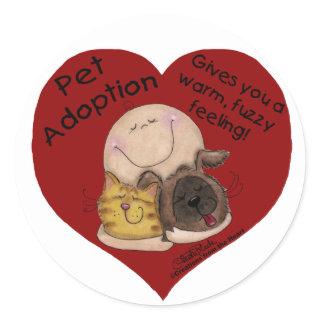 Warm, Fuzzy Feeling! Heart Classic Round Sticker