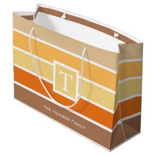 Warm Pastel Autumn Color Palette | Personalized Large Gift Bag