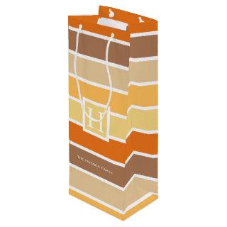 Warm Pastel Autumn Color Palette | Personalized Wine Gift Bag