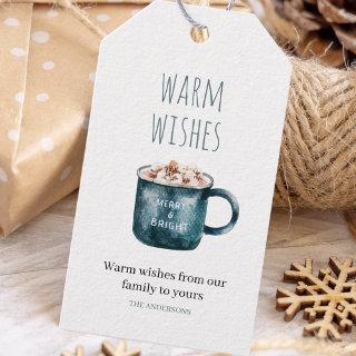 Warm Wishes | Blue Christmas  Gift Tags