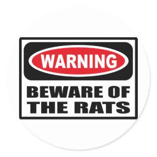 Warning BEWARE OF THE RATS Sticker