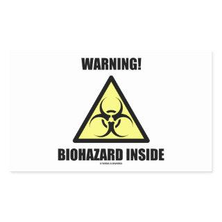 Warning! Biohazard Inside (Signage Humor) Rectangular Sticker