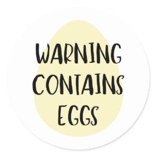 Warning Contains Eggs Allergen Baking Label Egg