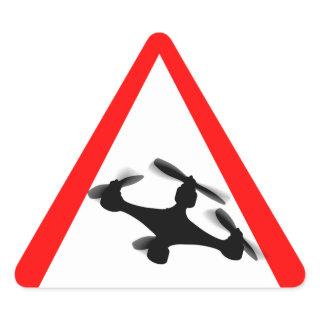Warning Drone Flying Area Triangle Sticker