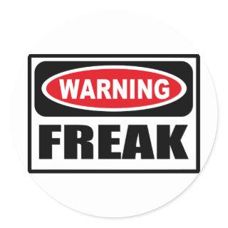 Warning FREAK Sticker