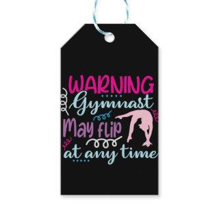 Warning Gymnast May Flip at Any Time Gift Tags