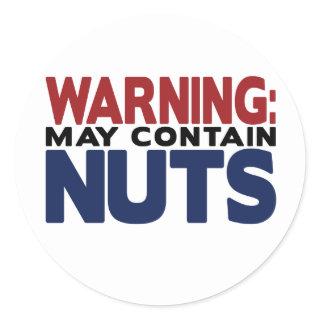 WARNING: MAY CONTAIN NUTS Sticker