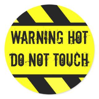 warning sign, HOT Classic Round Sticker