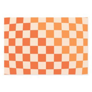 Warp Check Orange Checked Pattern  Sheets