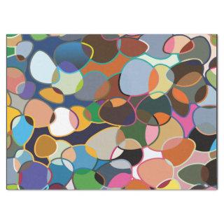 Warped Polychrome Circle Pattern Tissue Paper