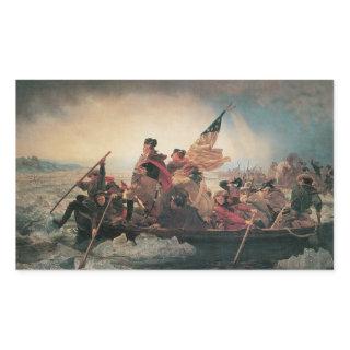 Washington Crossing the Delaware by Emanuel Leutze Rectangular Sticker