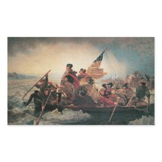 Washington Crossing the Delaware by Emanuel Leutze Rectangular Sticker