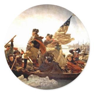 Washington Crossing the Delaware Classic Round Sticker