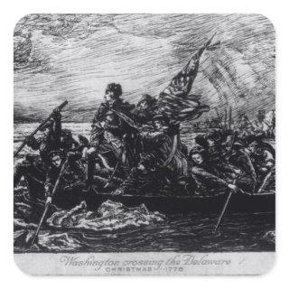 Washington Crossing the Delaware Square Sticker