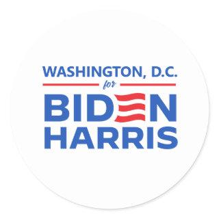 Washington D.C. for Biden Harris Classic Round Sticker