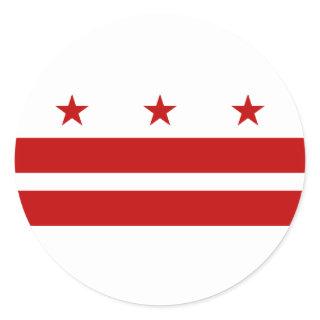 Washington DC Flag Classic Round Sticker