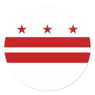 Washington DC Flag Classic Round Sticker