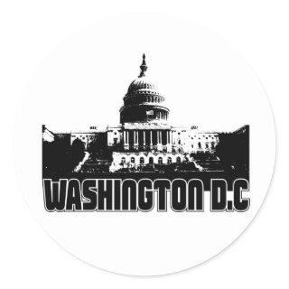 Washington DC Skyline Classic Round Sticker