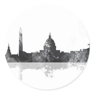 WASHINGTON DC SKYLINE CLASSIC ROUND STICKER
