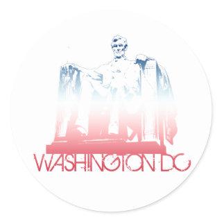 Washington DC Skyline Design Classic Round Sticker