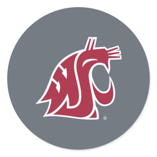Washington State Cougar Classic Round Sticker