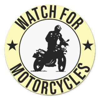 watch for Motorcycles Classic Round Sticker
