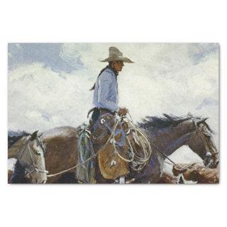 “Watching Him Move” Western Art By WHD Koerner Tissue Paper