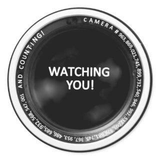 "WATCHING YOU!" CAMERA LENS WALL STICKER