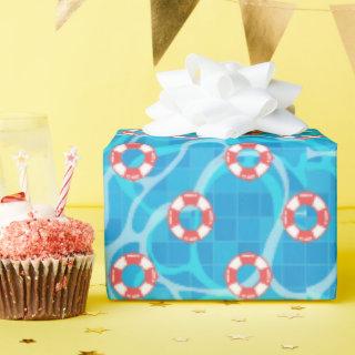 Water and Life Preserver Gift Wrap